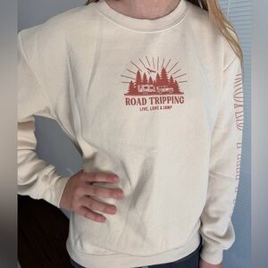 Camping Road Tripping Women's Loose Fit Crewneck Sweater